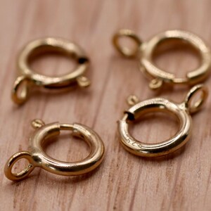 Cierre de anillo tipo perno de oro macizo de 9 quilates, pieza para joyería (5,5 mm, 6 mm) imagen 7
