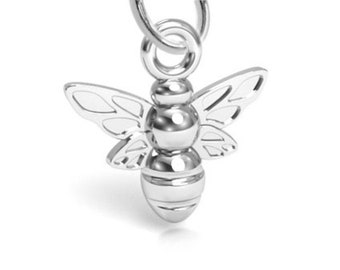 925 Sterling Silver BEE CHARM 10.5mm - jewellery making finding wholesale bulk pendant necklace bracelet earrings