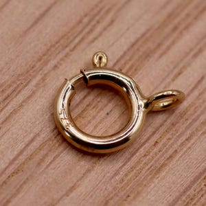 Cierre de anillo tipo perno de oro macizo de 9 quilates, pieza para joyería (5,5 mm, 6 mm) 6mm