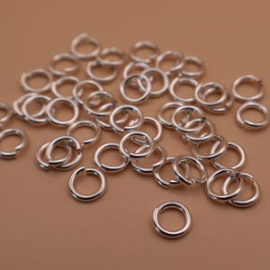 925 Sterling Silver TWIST LOCK jump ring 4mm, 6mm - wholesale jewellery making findings