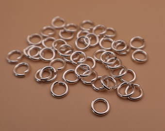 925 Sterling Silver TWIST LOCK jump ring 4mm, 6mm - wholesale jewellery making findings