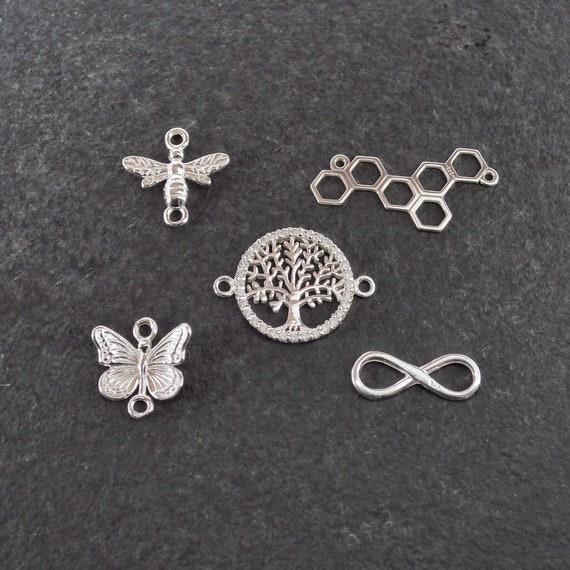 925 Sterling Silver LINKS - various wholesale jewellery making connector findings bracelets necklaces earrings