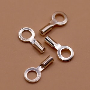 925 Sterling Silver Mini Crimp End Cap | 0.48mm Ring | For Thin Wire & Beadalon | Jewellery Making | Secure Finish for Clasps