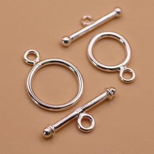 Sterling Silver Toggle Clasps | Necklace Bracelet Fasteners