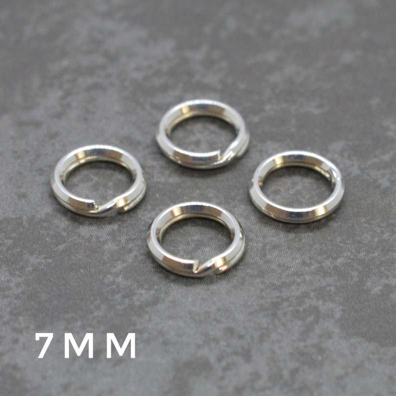 925 Sterling Silver SPLIT RINGS 5mm 7mm jewellery making Etsy