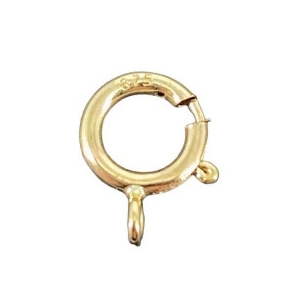 9ct Solid Gold BOLT RING CLASP - 6mm (closed)  - wholesale jewellery making findings and repair
