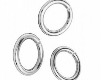 Big Jumprings 50 Round 22 Gauge Sterling Silver Open Jump Ring Findings Small Big Jumprings 50 Round 22 Gauge Sterling Silver Open Jump Ring Findings Small