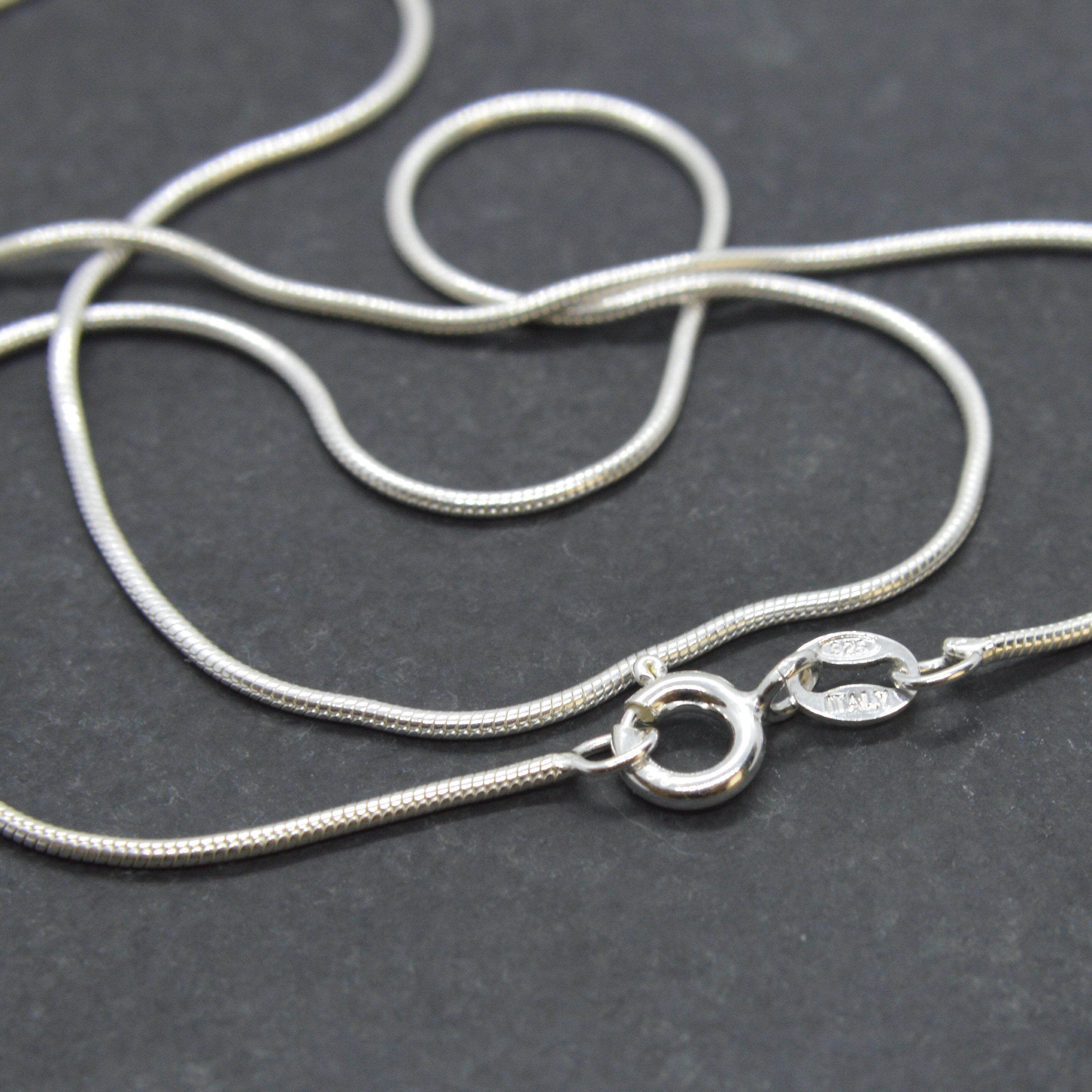 925 Sterling Silver SNAKE CHAIN Necklace 16 18 Etsy UK