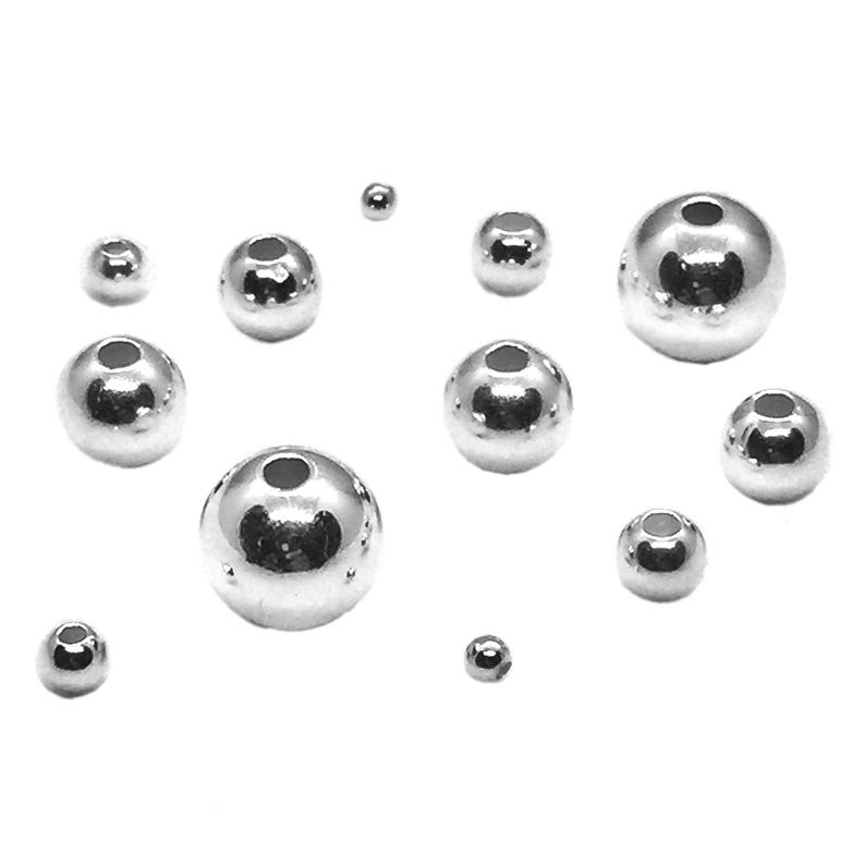 925 Sterling Silver ROUND SPACER BEADS 2mm, 3mm, 4mm, 5mm, 6mm, 8mm wholesale jewellery making findings afbeelding 1
