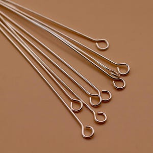 925 Sterling Silver EYE PINS 1", 1.5", 2" inch - wholesale jewellery making findings