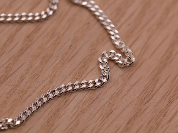 925 Sterling Silver CURB CHAIN NECKLACE 16”, 18”, 24