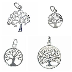 925 Sterling Silver TREE OF LIFE Charms & Pendants - wholesale jewellery making findings