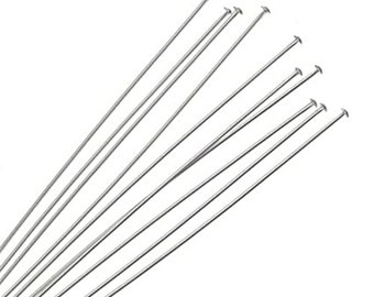 925 Sterling Silver FLAT HEAD PINS 1", 1.5", 2", 3" inch - wholesale jewellery making findings