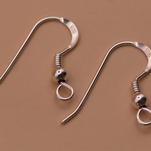 Sterling Silver Fish HOOK EARRING WIRES with Spring & Ball | 0.8mm Wire | Packs of 1–50 Pairs | 925 Earring Findings for Jewellery Making
