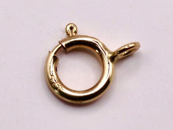 9ct Solid Gold Bolt Ring Clasp, Jewellery Finding (5.5mm, 6mm)