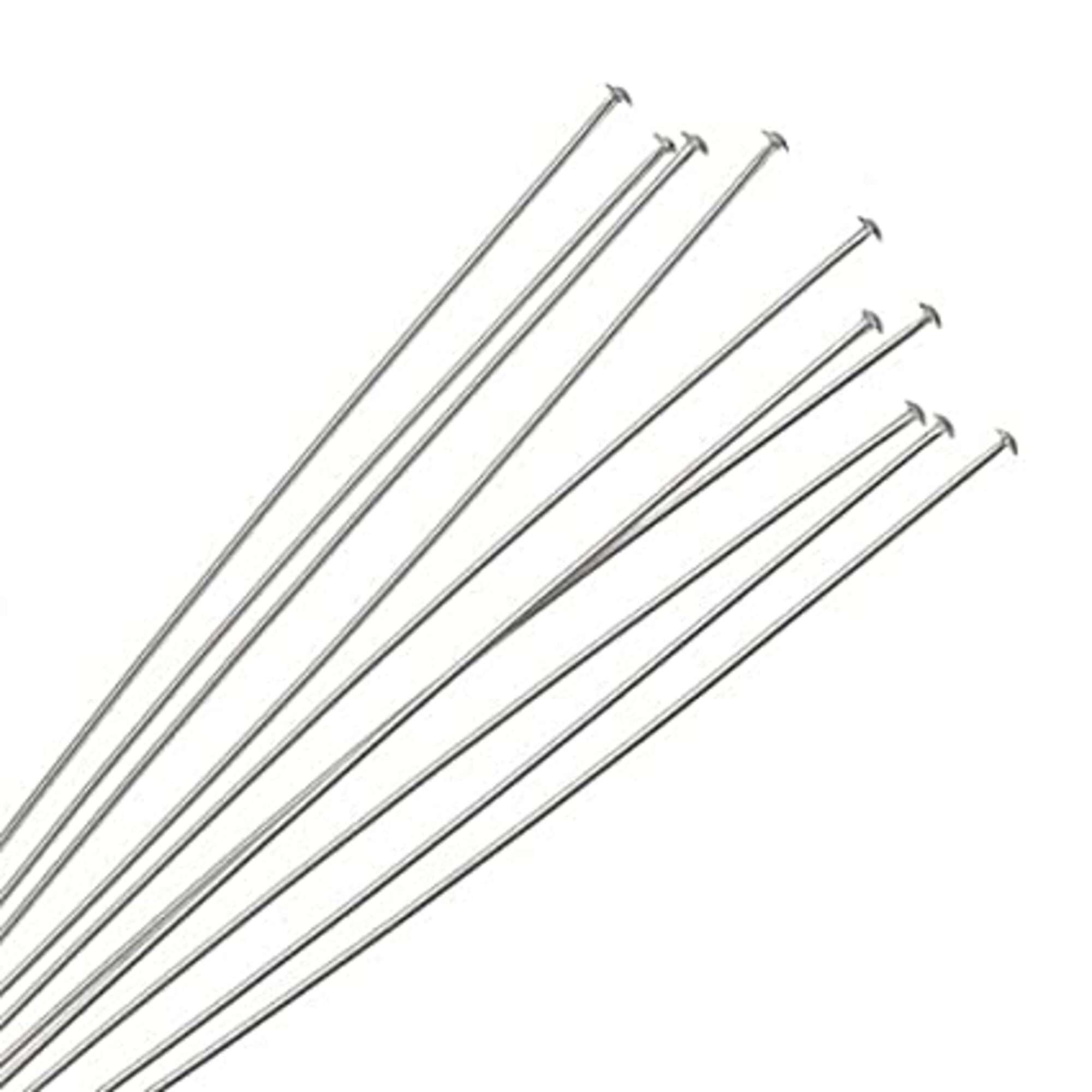 26+24+22 Gauge 1' 1.5" 2" 3" Sterling Silver,925 Head Pins Choose Size & QTY 26+24+22 Gauge 1' 1.5" 2" 3" Sterling Silver,925 Head Pins Choose Size & QTY