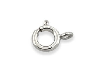 925 Sterling Silver BOLT RING spring clasp finding - 6mm, 7mm, 8mm - wholesale jewellery making findings