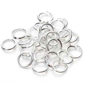 20 Pcs Bag of 4 mm 22g Silver Open Jump Rings