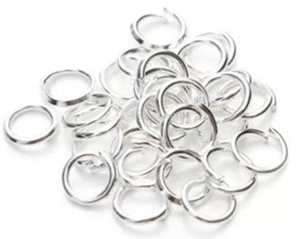 925 Sterling Silver OPEN JUMP RINGS - 3mm, 4mm, 5mm, 6mm, 7mm, oval (22 gauge/0.64mm) - wholesale jewellery making findings