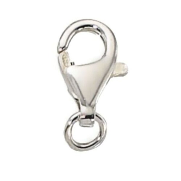 thumbnail image 2 of 10mm X 4mm Sterling Silver Lobster Claw Clasp (1) – 925 SS – Made In USA 2 of 5