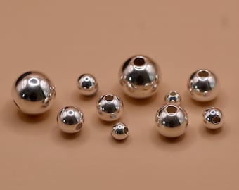 925 Sterling Silver ROUND SPACER BEADS 2mm, 3mm, 4mm, 5mm, 6mm, 8mm - wholesale jewellery making findings