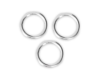 925 Solid Sterling Silver CLOSED JUMP RINGS 4mm, 6mm, 8mm - wholesale jewellery making findings