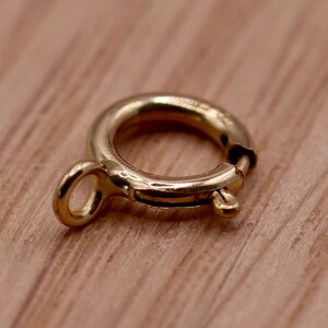 Cierre de anillo tipo perno de oro macizo de 9 quilates, pieza para joyería (5,5 mm, 6 mm) imagen 5