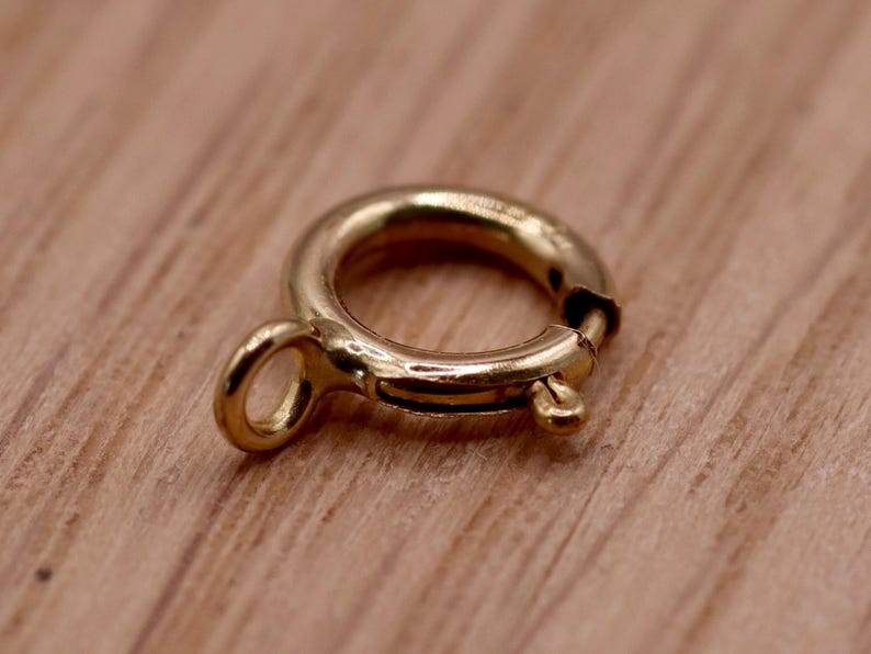 Cierre de anillo tipo perno de oro macizo de 9 quilates, pieza para joyería (5,5 mm, 6 mm) imagen 5