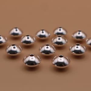 925 Sterling Silver RONDELLE SPACER BEADS 5mm, 6mm, 8mm  - wholesale jewellery making findings