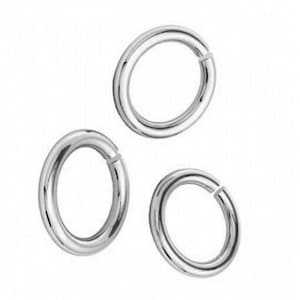 10 Square Argentium Sterling Silver Jump Rings - You Choose Gauge