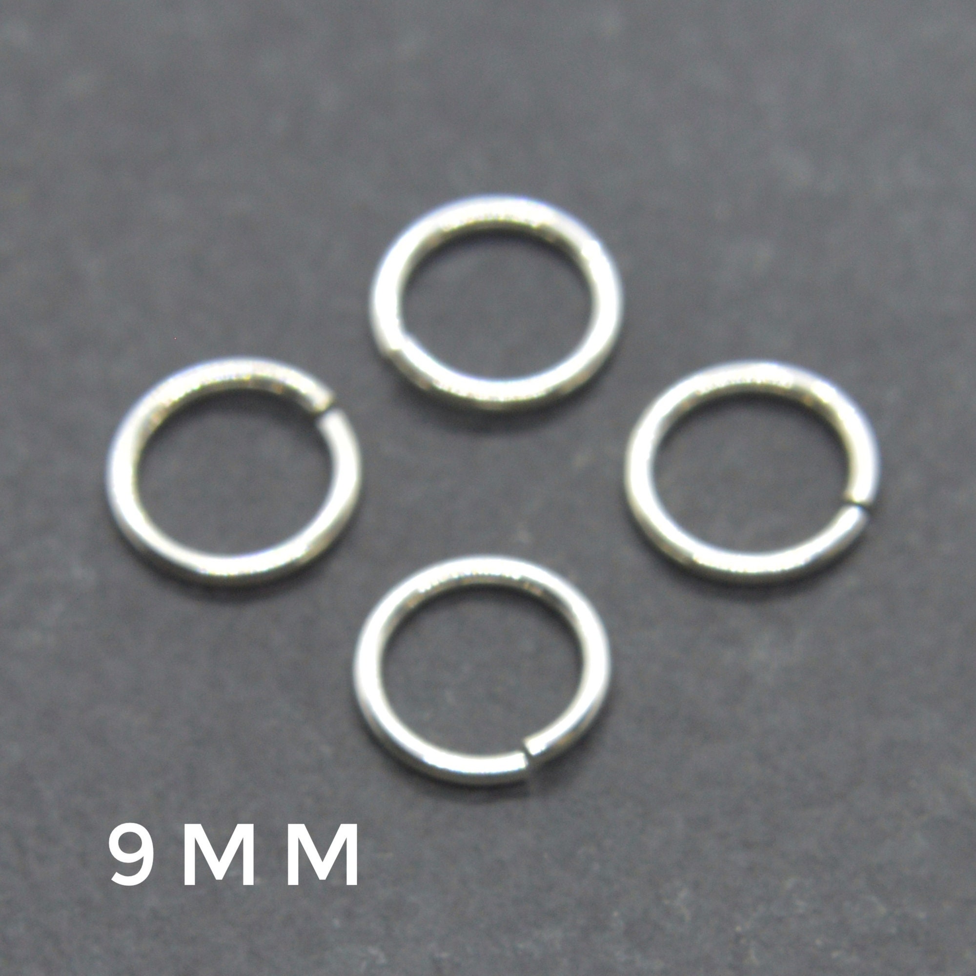 925 Sterling Silver HEAVY OPEN Jump Rings 5mm, 6mm, 8mm, 9mm 18 Gauge/ 1mm  Wholesale Jewellery Making Findings 