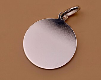 Sterling Silver Round Blanks | 925 Discs for Stamping & Engraving | 9mm 12mm 16.3mm | With Jump Rings | Jewellery Making