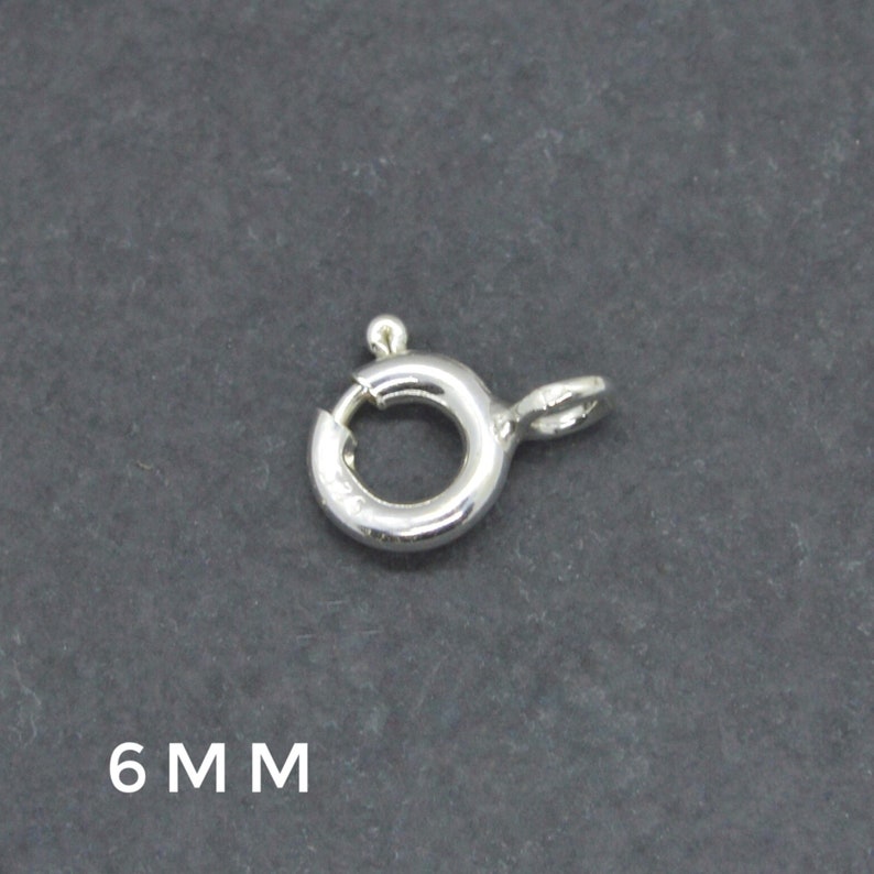 8mm 925 Sterling Silver BOLT RINGS spring clasp findings repair