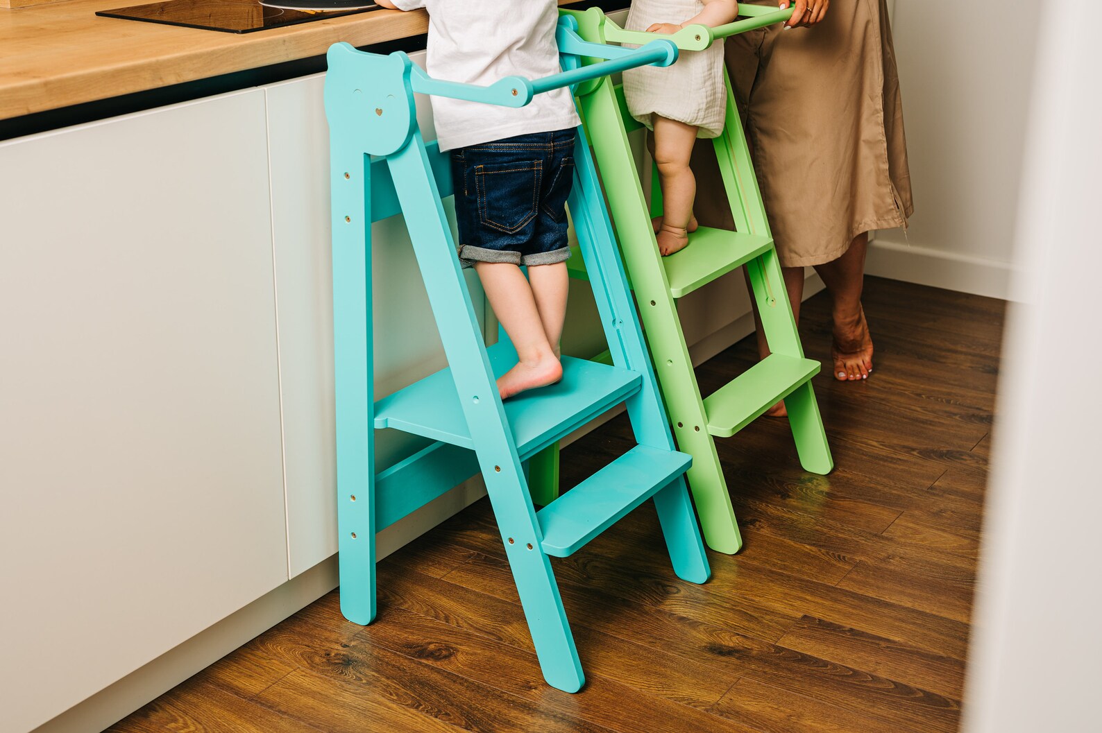 Space Saving Kitchen Step Stool Toddler Kitchen Step Stool Etsy
