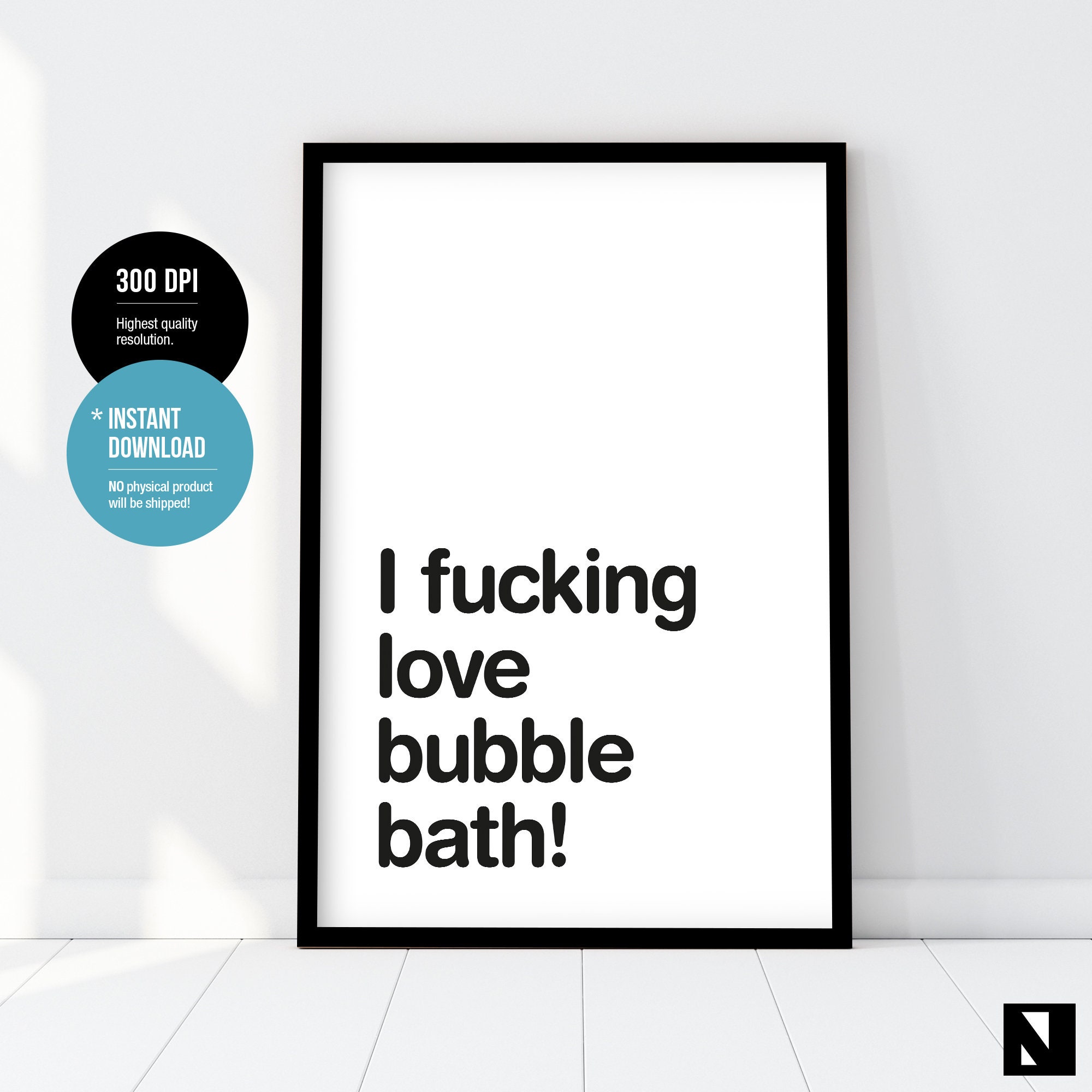 Arte de la pared del baño divertido 'I f cking baño de | Etsy