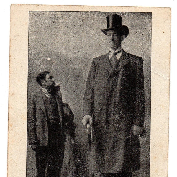 carte postale ancienne Le géant Henri Cot Cirque