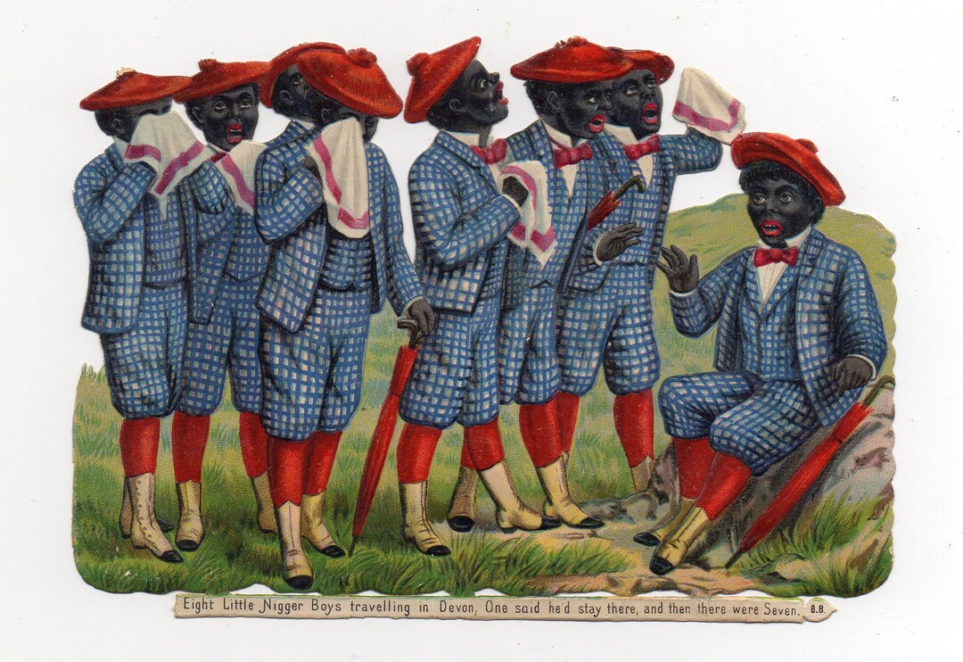 Vintage Die Cut Chromo RARE African Americans Scrapbook Victorian Die ...