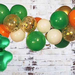 St. Patricks Day Balloon Garland Kit-Green, Gold, White, Orange & Confetti 5FT