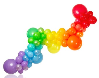 77pc Rainbow Balloon Garland Kit-Birthday, Kids Birthday, Pride