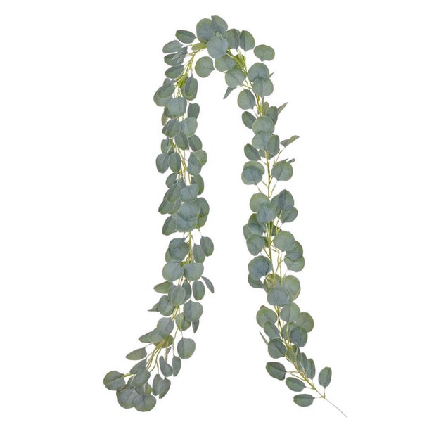 6ft Silk Eucalyptus Garland Green/Grey