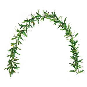 6ft Artificial Olive Leaf Garland with Berries-autumn decor, thanksgiving decor, fall decor image 4