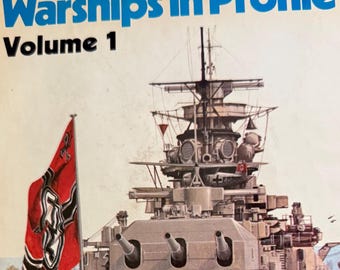 Warships in Profile Volume 1 First American Edition 1972 Naval History Hardcover w Dust Jacket HMS Dreadnought USS Hornet Prinz Eugen