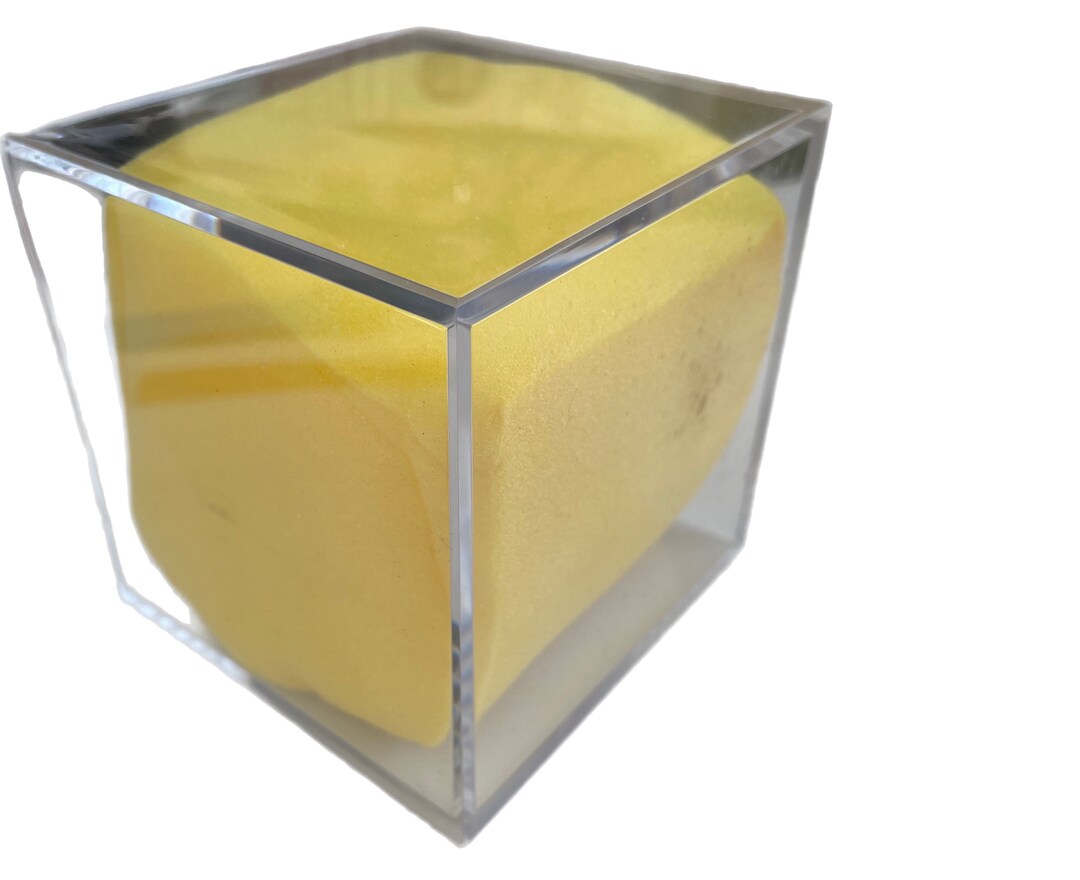 Vintage Plexiglass 4 Inch Photo Cube New Old Stock Display Coins Medals ...