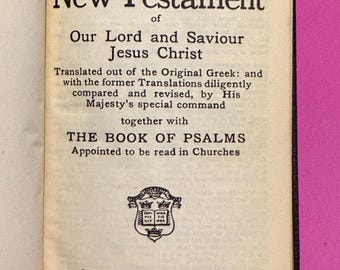 Oxford University New Testament 1930’s small black Bible Oxford India paper miniature edition