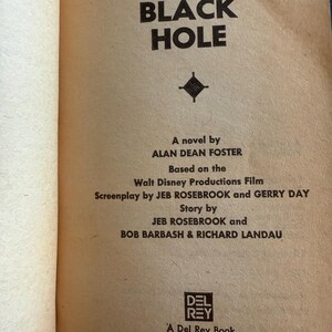 The Black Hole 1979 Paperback Novelization Alan Dean Foster Sci Fi Book image 5