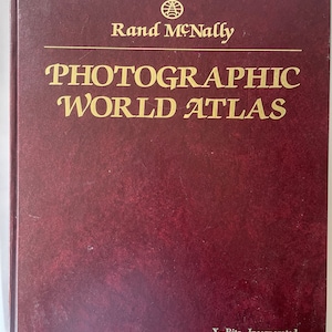 Vintage Hardcover Rand McNally Photographic World Atlas beautiful condition