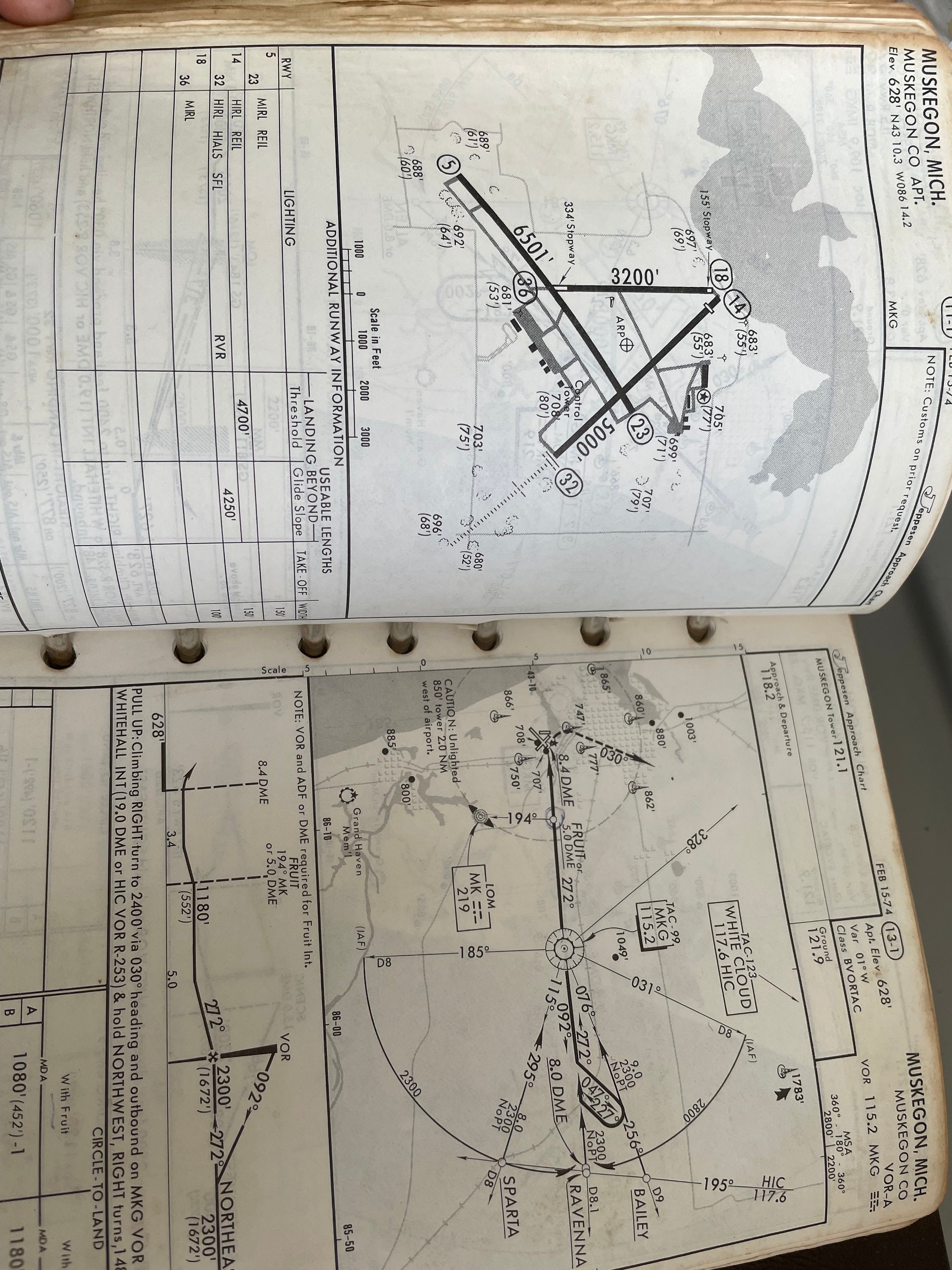 Vintage Jeppesen Airway Manual 1968 Avigation Charts