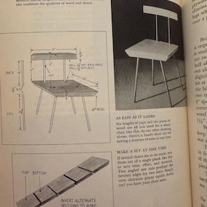 The Easy Way to Make and Remodel Your Furniture many MCM mid century modern pieces tables chairs book cases New York City style 1952
