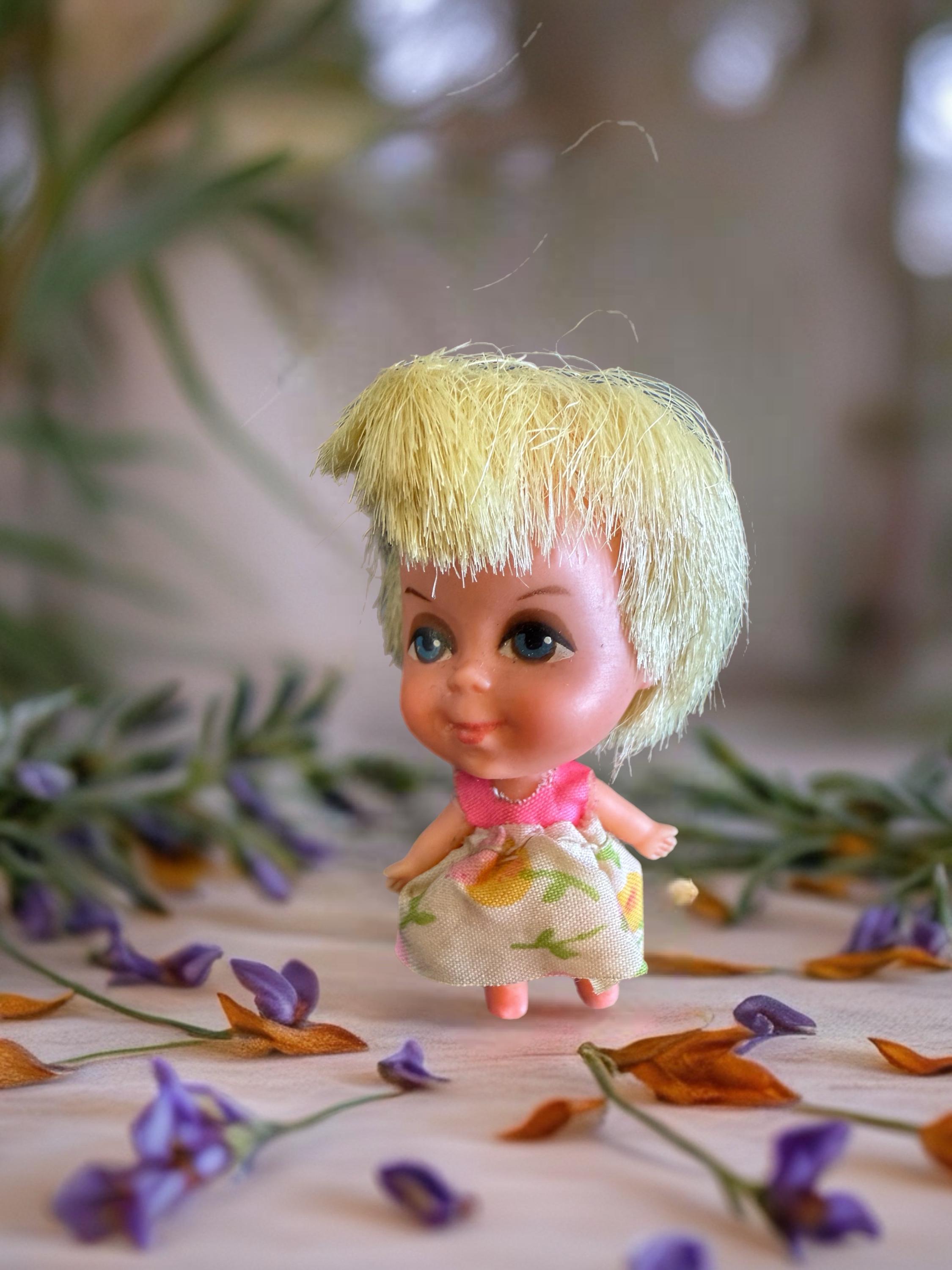Liddle Blue Liddle Kiddle Vintage Lucky Locket Lola Doll 1966 Mattel Blonde Blue ...