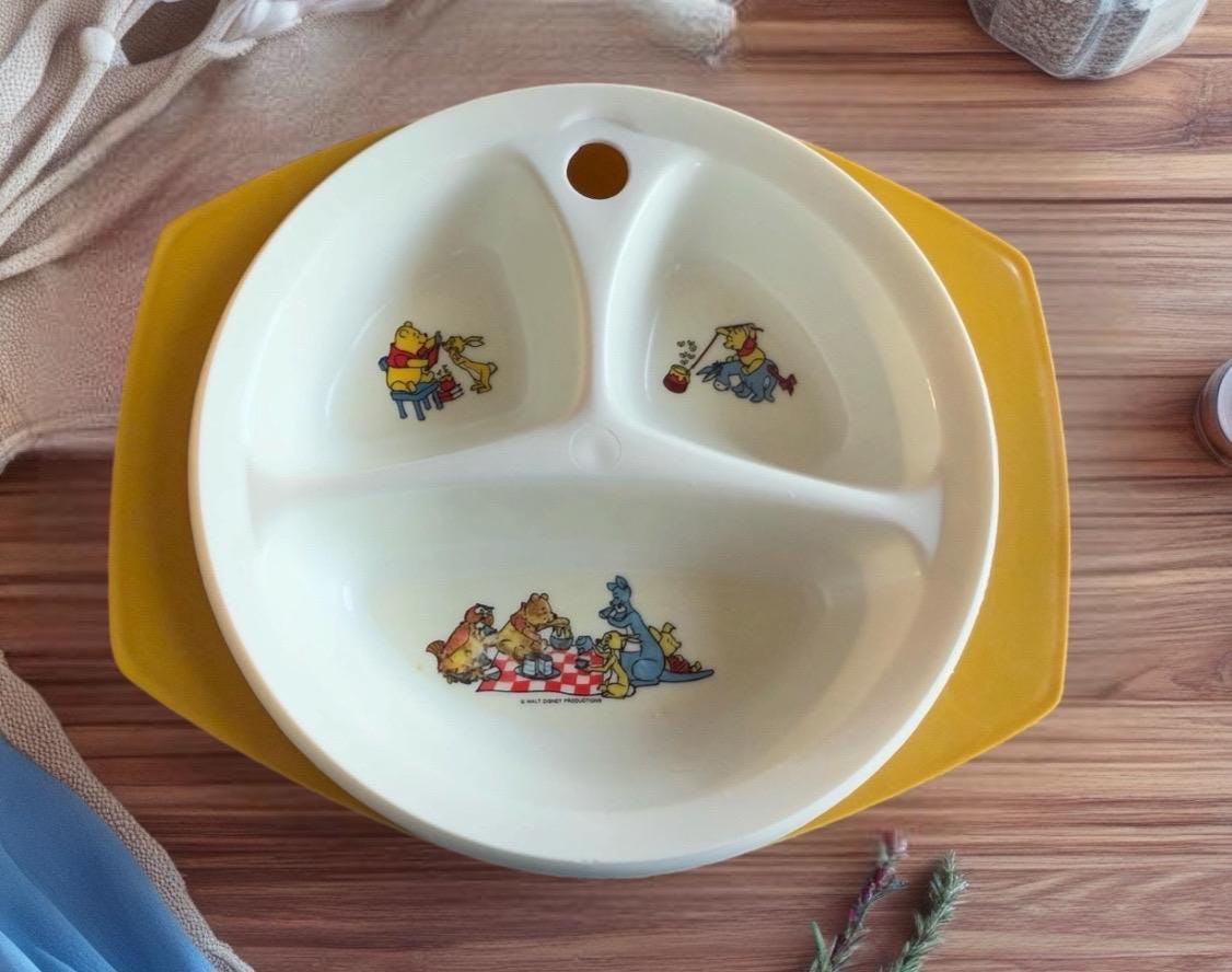 Winnie the Pooh Baby Food Warming Dish Sears Used Original Box